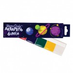 Акварель POLIPAX 6 цветов, медовые, без кисти, картонная коробка, ш/к-40249