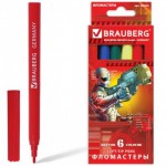 Фломастеры 6 цв "Star Patrol", вент.колп, карт.упак. /BRAUBERG