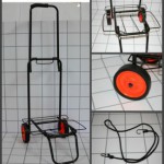 Тележка для сумок, грузопод.40кг, металл, колеса d14см, 95х35х46см, черная