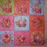 Салфетка микрофибра 25*25  ЦВЕТЫ Микрофибра