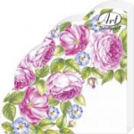 Салфетки Bouquet Art Rondo 12 листов Розы 3сл д. 32см