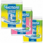 Салфетка Чистюля вискоза  34 * 38  10 шт/НХК