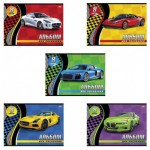 Альбом  8л. А4 на скрепке "Спортивные авто", обл. офсет 8А4С(А211250)