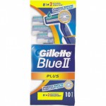 Станок 1 раз Gillette /BLUE II  Plus Ultragrip д/муж. 8+2шт. пакет увл. полоса