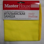 Салфетка  из микрофибры MasterHouse 30*30 "Замша"д/стекол и зеркал 60305