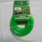 Леска для триммера "Квадратная" 3,0мм 15м Корд AST