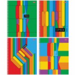 Тетрадь 96л клетка  А5 на спирали "Colorful Strips" /Хатбер