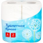 Бумага туал   Office Clean  со втулкой 2 -сл. 4 шт