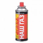 Газ д/портативных плит "Наш Газ" 220г (метал. баллон) (всесезонный)