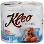 Бумага туал   Kleo Ultra  ТРЕХ -слойная 4 шт
