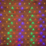 Электрогирлянда LED СЕТКА 1,5*1,5м 180 мульти ламп прозр. провод
