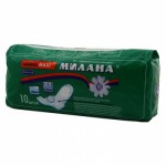 МИЛАНА МАКСИ  софт супер + гель /зеленые/ 10 шт