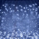 Электрогирлянда LED ШТОРА 2*2м белые лампы прозр. провод
