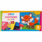 Пластилин 06цв. ArtSpase со стеклом, картон, PL06_16711