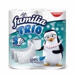 Бумага туал   FAMILIA TRIO белая 3слоя 4 рулона