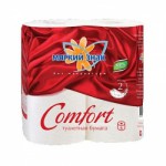 Бумага туал   "Мягкий знак" Comfort 2-сл. 4 шт Белая