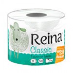 Бумага туал   REINA Classic ДВУХ -слойная 1 шт Белая