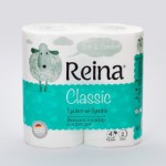 Бумага туал   REINA Classic ДВУХ -слойная 4 шт Белая