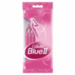 Станок 1 раз Gillette /BLUE II ЖЕНСКИЙ с увлажн полосой 5шт пакет