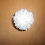 Бант "Праздничный" Резинка Белый Шарик Кружевной