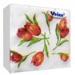 Салфетки Linia Veiro 50 листов Тюльпаны