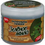 Ф 38 Натуральное таёжное "Зелёное мыло" д/ухода за телом и волосами  450гр/Флоресан