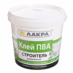 Клей ПВА "Лакра" универсальный "Строитель 0,9кг