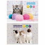 Альбом 40 л. А4, на скрепке "Питомцы. So cute" А40_9089/Спейс