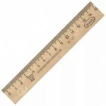 Линейка 15см деревянная  C03