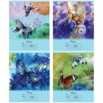 Тетрадь 24л клетка  "Butterfly", блестки Т5ск24_гл 0305