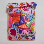 Шары надувные цветные 100шт