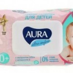Aura Салфетки влажные д/детей  120шт Ультра Комфорт с клапаном