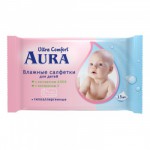 Aura Салфетки влажные д/детей  15шт Ультра Комфорт