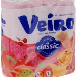 Бумага туал   Linia Veiro  со втулкой 2 -сл. CLASSIC РОЗОВАЯ 4 шт Сладкий аромат /Сыктывкар