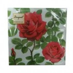 Салфетки Bouquet Original Luxe 20 листов Розы на бирюзовом 2сл р.33*33см