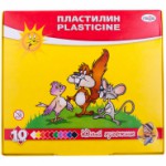 Пластилин "Юный художник" 10 цветов, со стеком 280044