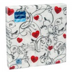 Салфетки Bouquet Original 20 листов Орнамент с сердцем 2сл р.33*33см