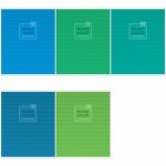 Тетрадь 96л линия  А5 "Моноколор.Blue&Green" Т96л_13727 /Спейс