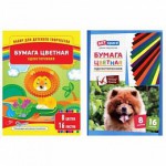 Цветная бумага А4 16л. 8цв. газетная Нб16-8_045 /Спейс