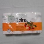 Бумага туал   REINA 8 шт ПЕРСИК ДВУХ -слойная Белая