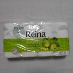 Бумага туал   REINA 8шт ЯБЛОКО ДВУХ -слойная Белая