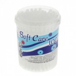 Вата на палочках Soft Care банка 100 шт