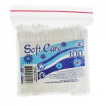 Вата на палочках Soft Care пакет 100 шт