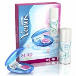 Станок  GILL  VENUS  Snap Embrace c 1кас.+ гель д/бритья Satin care 75мл