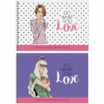 Альбом 40л. А4 на гребне "Модные девчонки. Do what you love" А40сп_14486
