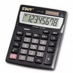 Калькулятор STAFF настольный STF-1808, 8 разрядов, двойное питание, 140х105мм