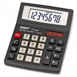 Калькулятор STAFF настольный STF-8008, 8 разрядов, двойное питание, 113х87мм
