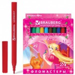 Фломастеры  BRAUBERG "Rose Angel", 24 цв., вент.колп, карт.упак.,