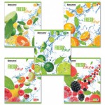 Тетрадь 96л клетка  А5 "Fresh Line" (Фрукты), выб. лак, 5 видов, 401849 /BRAUBERG