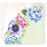 Салфетки Bouquet Art Rondo 12 листов Цветочный натюрморт 3сл д. 32см